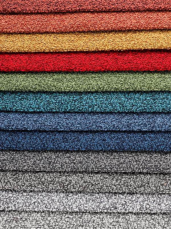 Coral loop yarn polyester at linen sofa tela