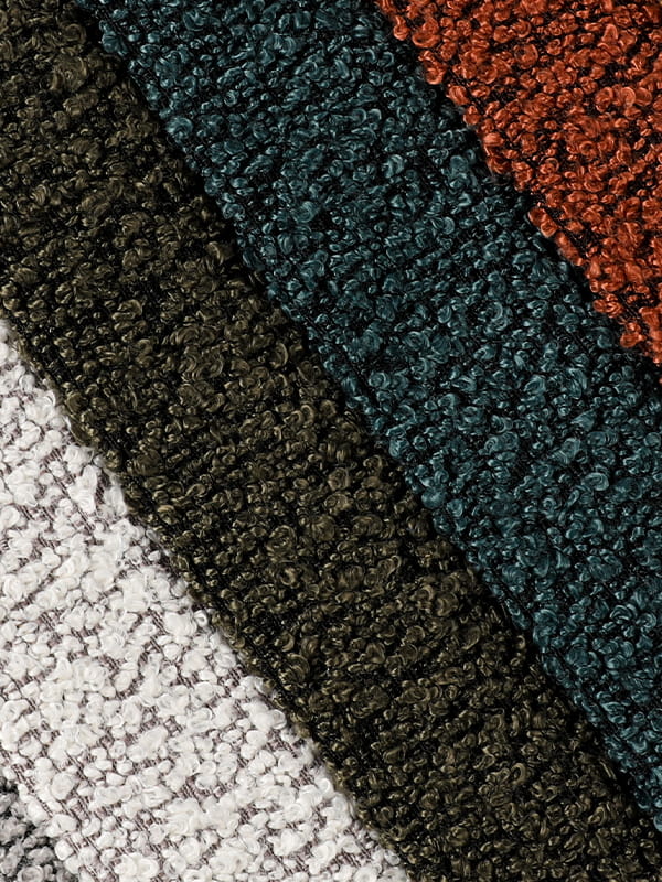 Heineken loop yarn polyester at linen sofa tela Heineken loop yarn polyester at linen sofa tela